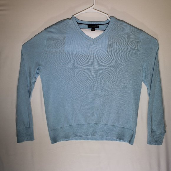 Banana Republic Mens Blue V Neck Sweater Size L - Picture 1 of 5